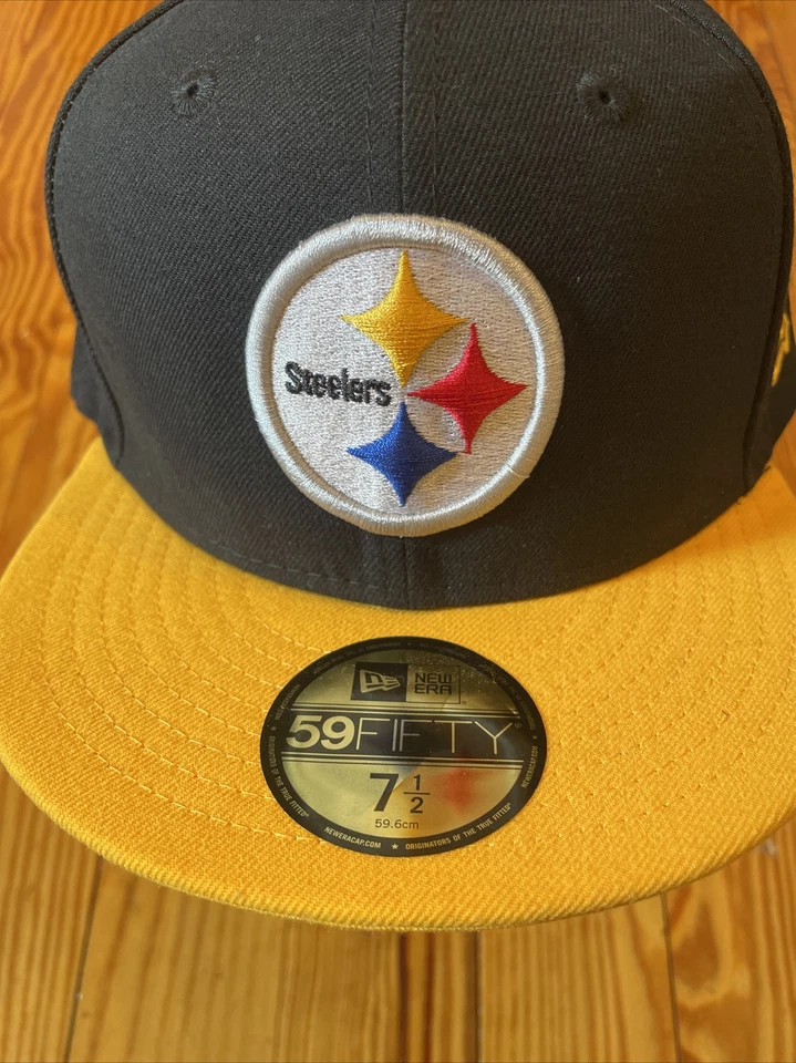 Кепка New Era 59Fifty команда НФЛ Pittsburgh Steelers детская молодежная для мальчиков облегающая кепка 5950 - Изображение 2 из 4
