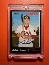 Luken Baker  2019 Topps Heritage Peoria Chiefs Auto RC #39/50