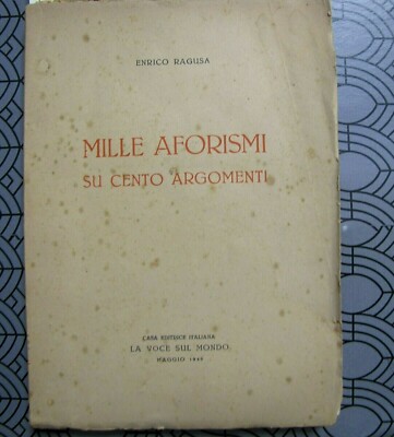 EPOCHE 120 - EMILIO RAGUSA - TAUSEND APHORISMEN ZU HUNDERT THEMEN