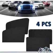 4PCS Magnetic Car Side Window Sun Shade Cover Privacy Curtains Heat & UV Block