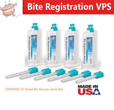 Dental VPS Bite Registration FAST Set /REGULAR Set, 50ml or Teal HP Mixing Tips