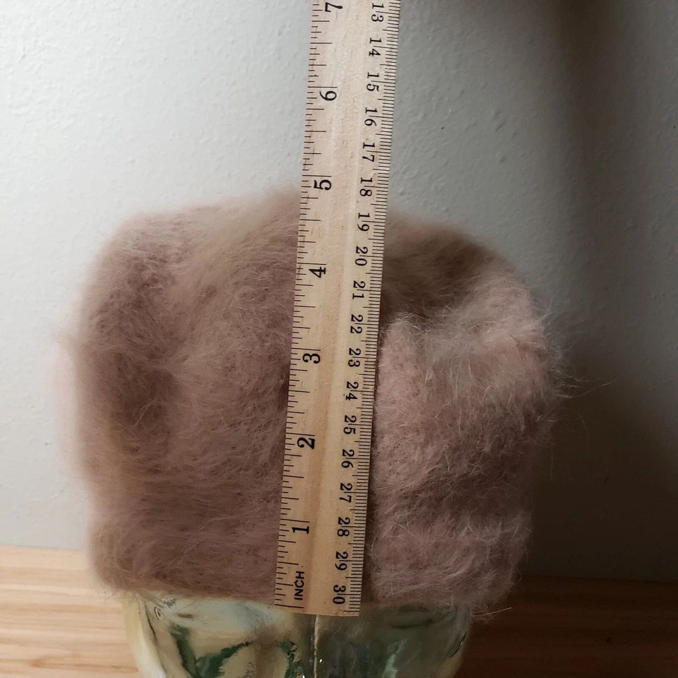 Винтажные женские ангора и шерсти моды Baret шляпа бежевый кремовый зимние старые деньги - Изображение 2 из 4