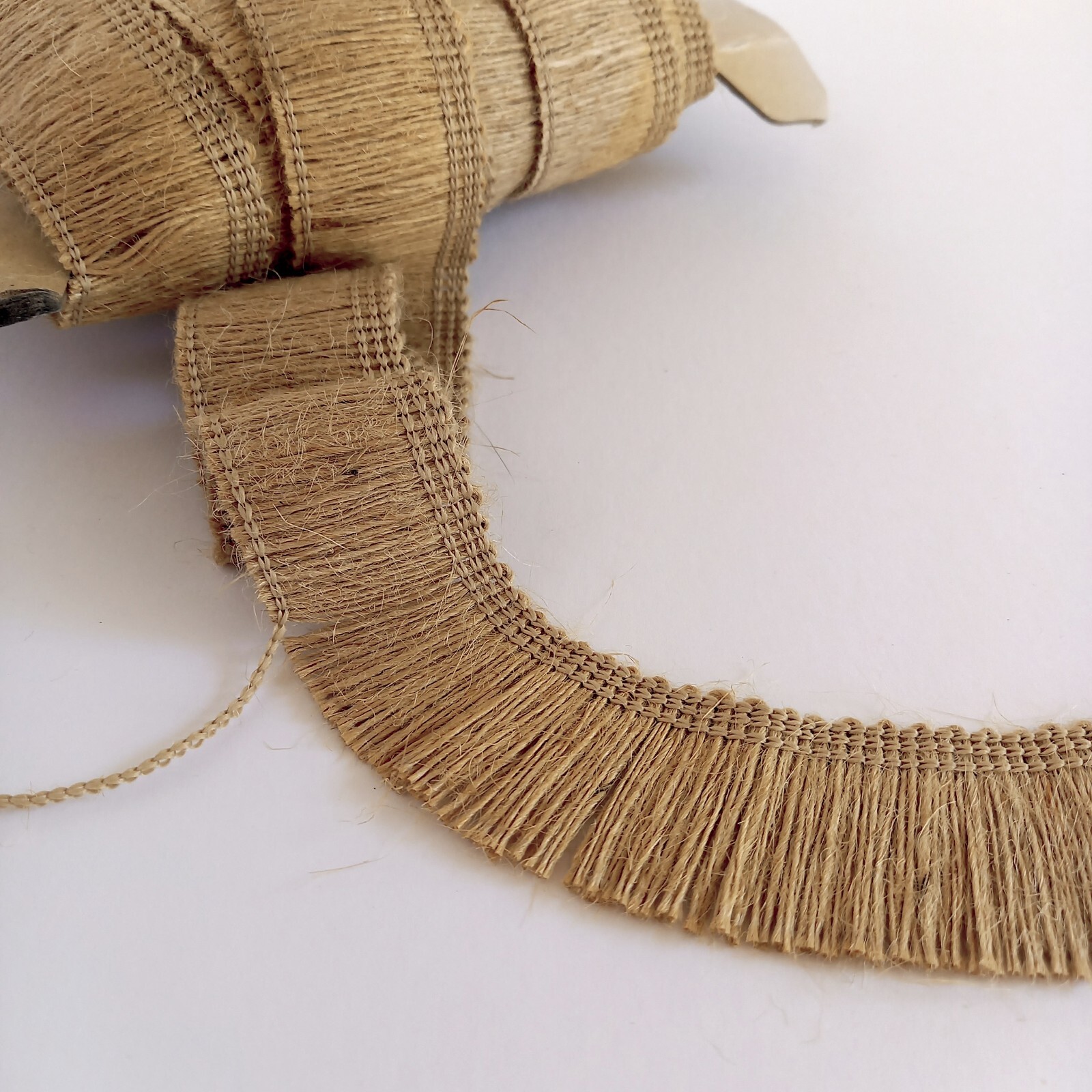 Hessian Fringe Trim 30mm wide Natural Rustic Burlap Jute - Wedding Deco