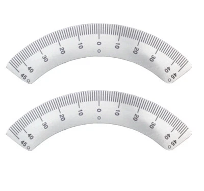 YUSHEN 2PC Milling Machine 45-0-45 Scale Ruler Sticking The Mill Arc Scale Angle Ruler