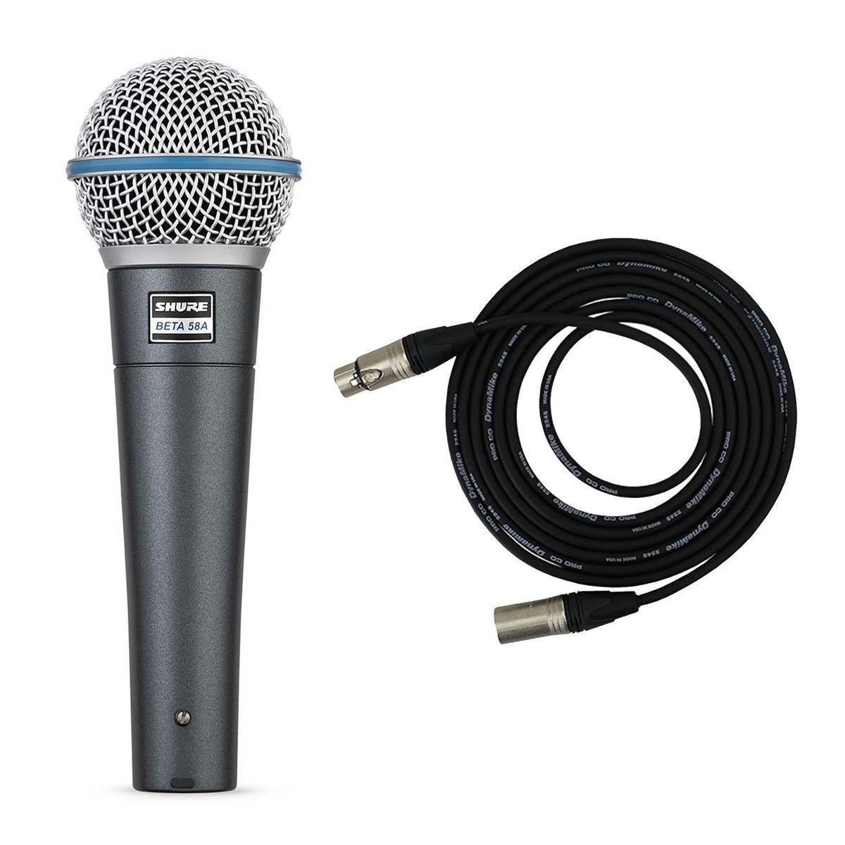 Shure Beta 58A Dynamic Live Vocal Microphone Bundle with Pro Shure Beta 58A Dynamic Live Vocal Microphone Bundle with Pro