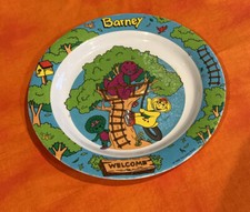 Vintage 1996 BARNEY the purple dinosaur BJ BABY BOP Plate Treehouse Plastic