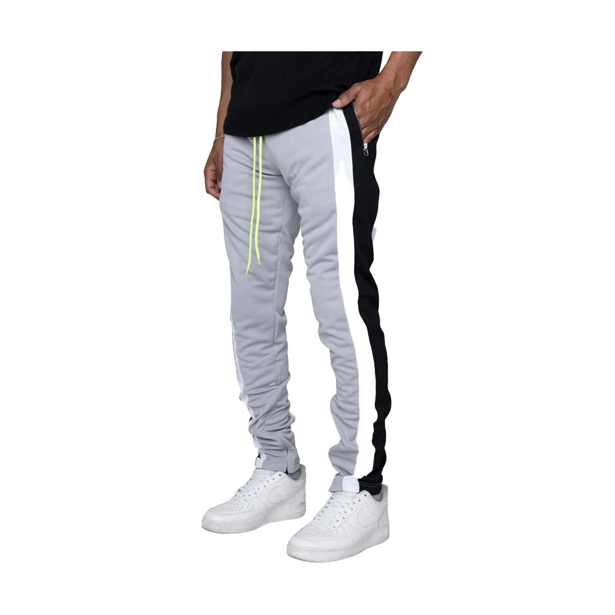 Eptm track hotsell pants black white
