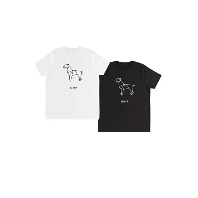 ORIGAMI DAMEN T-Shirt DOG BOXER Hund DSHIRT DESIGNED SHIRT personalisiert 