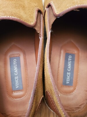 Vince Camuto Preowned Leather Suede Upper Mens Brown Loafers  display picture 3