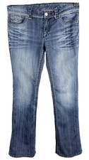Seven7 Size 12 Jeans Boot Cut Flare Mid Rise Blue Denim Womens Pants 449