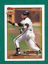 1991 TOPPS BASEBALL #180 MATT WILLIAMS SAN FRANCISCO GIANTS