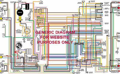 1964 64 Ford Galaxie Color Laminated Wiring Diagram 11