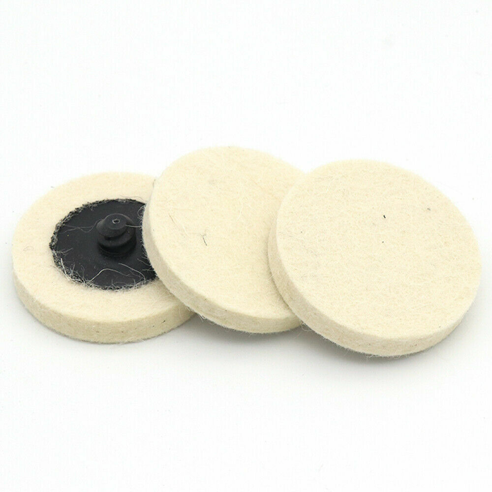 5pcs 50mm Roloc Wool Felt Disc 2'' Roll Lock Polishing Buffing Pads