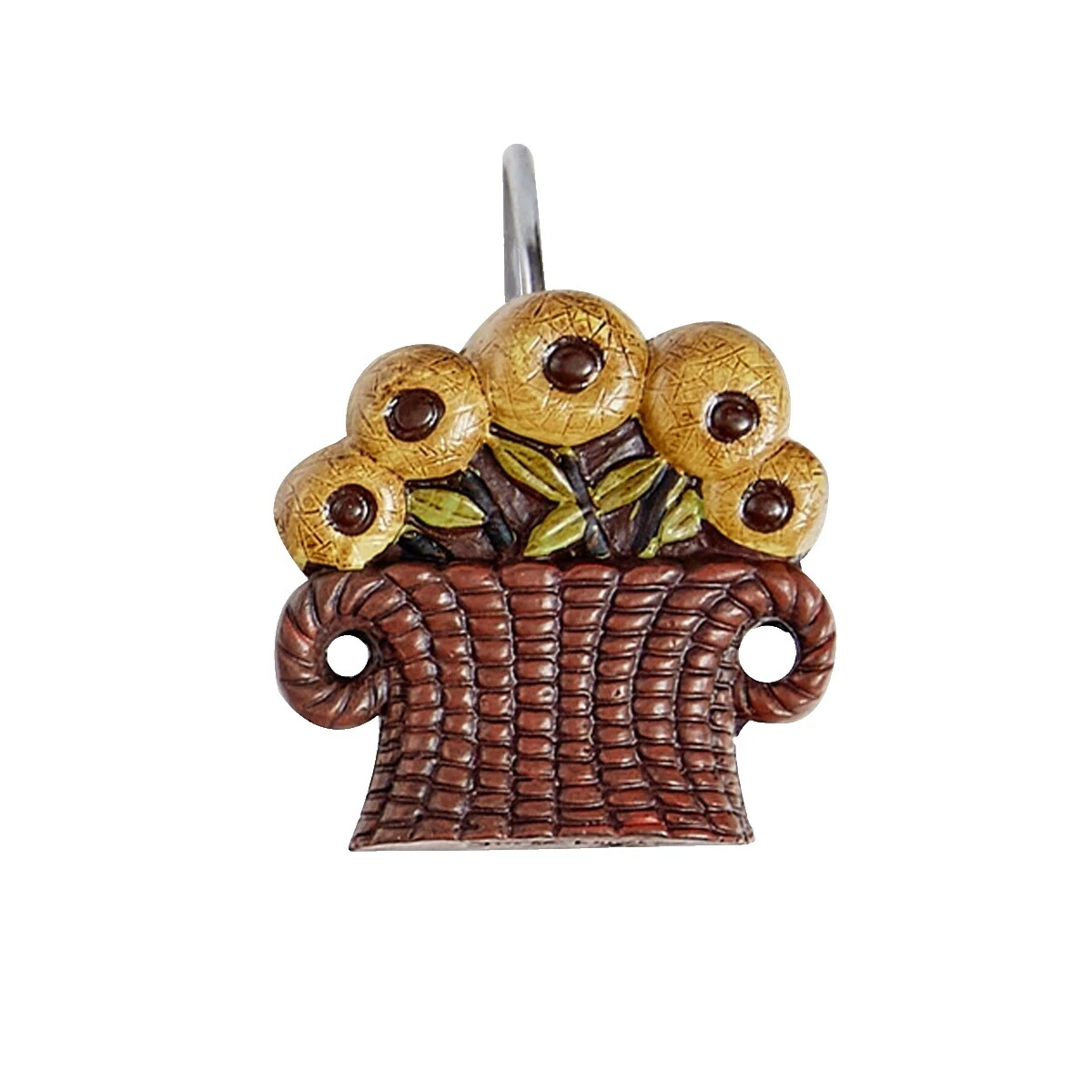 Los Ganchos para cortina de ducha de metal Marrón