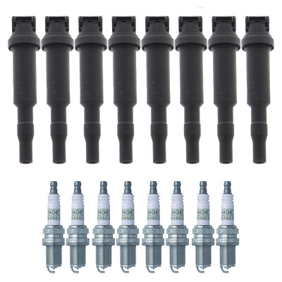 Bosch 8 Ignition Coil NGK 8 G-Power Spark Plug Kit For E60 E53 745i X5 4.4 V8