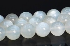 9MM Genuine Natural White Flash Milky Moonstone Grade AAA Round Loose Beads