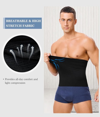 Entrenador de cintura para hombres Prendas moldeadoras Control de abdomen Modelador corporal Fajas para hombres EE. UU. - Imagen 6 de 16