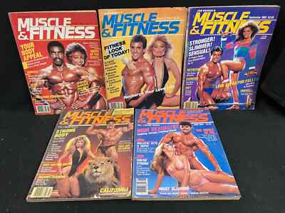 JOE WEIDER'S MUSCLE & FITNESS MAGAZINE, LOT OF 5, 1983-1984