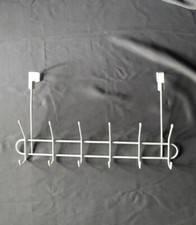 Hanger Over the Door 12 Hook Double Hanging Rack Closet Organizer White