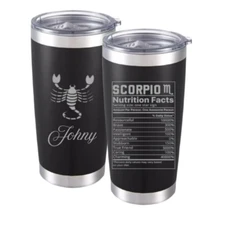 Scorpio Magic in Every Sip 20oz Custom Engraved Zodiac Tumbler for Fierce Souls