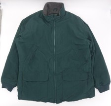Size Large - Vintage J.Crew Fleece Lined Parka Jacket Green Made In The USA
