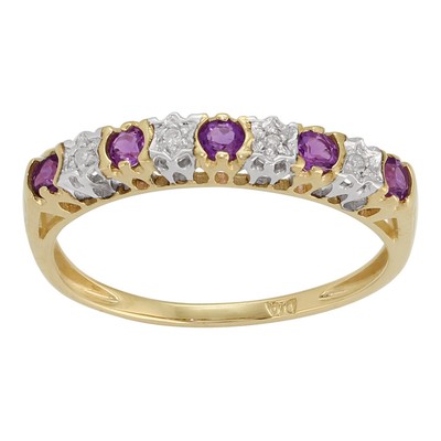 Amethyst And Diamond Eternity Band Photos