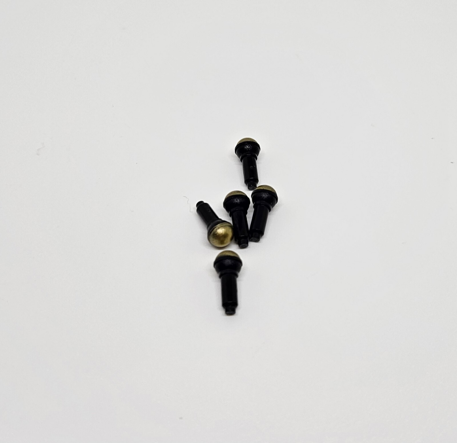 LEGO MICROPHONE BLACK and GOLD FOR STAGE OR MUSIC FIG 90370 X5 NEW (C4)
