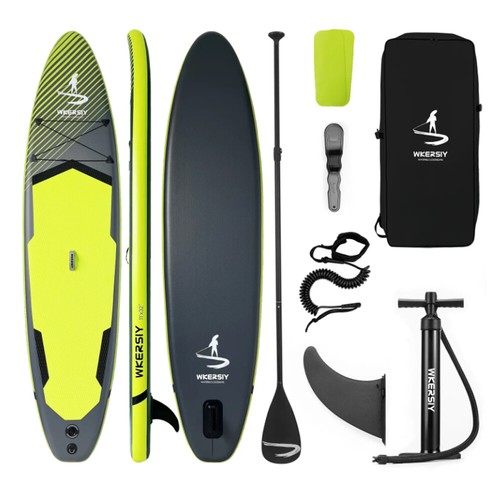 Inflatable Stand Up Paddle Board 10 ft Sup SurfBoard Black with Paddle Accessoud - Picture 2 of 9