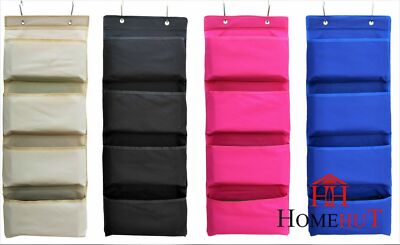 TÜR 4 ETAGEN ÜBER HÄNGENDE HAKEN ORGANISER AUFBEWAHRUNG TASCHEN GARDEROBE EINHEIT SCHUHE