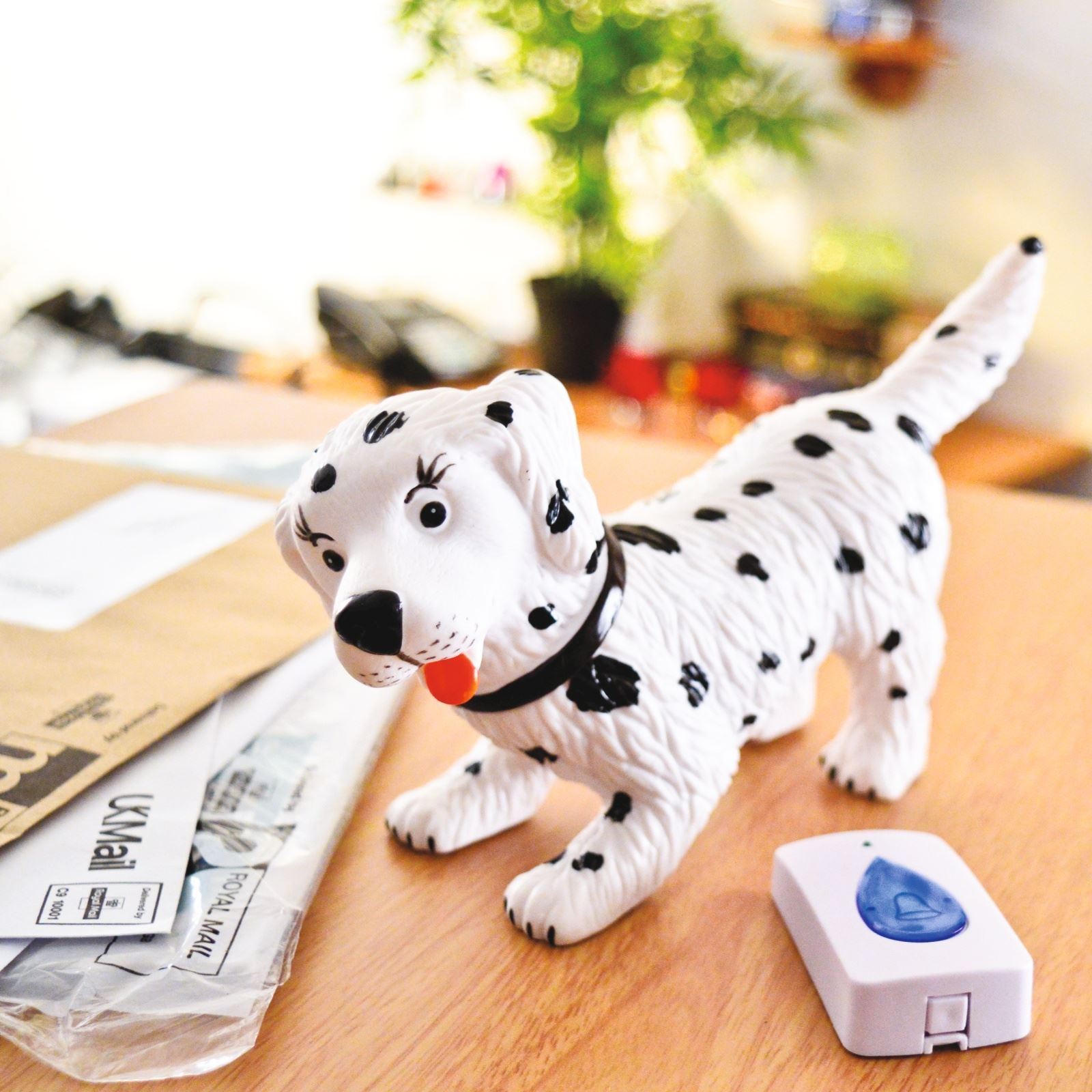 Cordless Wireless Dalmation Dog Puppy Shaped Doorbell Barking Sound