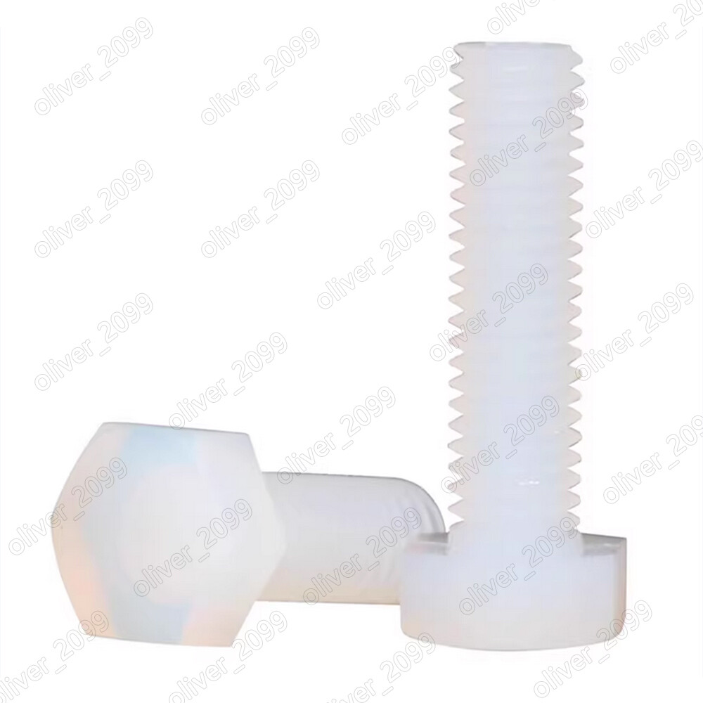 PFA Perfluoroalkoxy resin Plastic Hexagon Head Screws Cap Head Bolts M4/M5/M6/M8