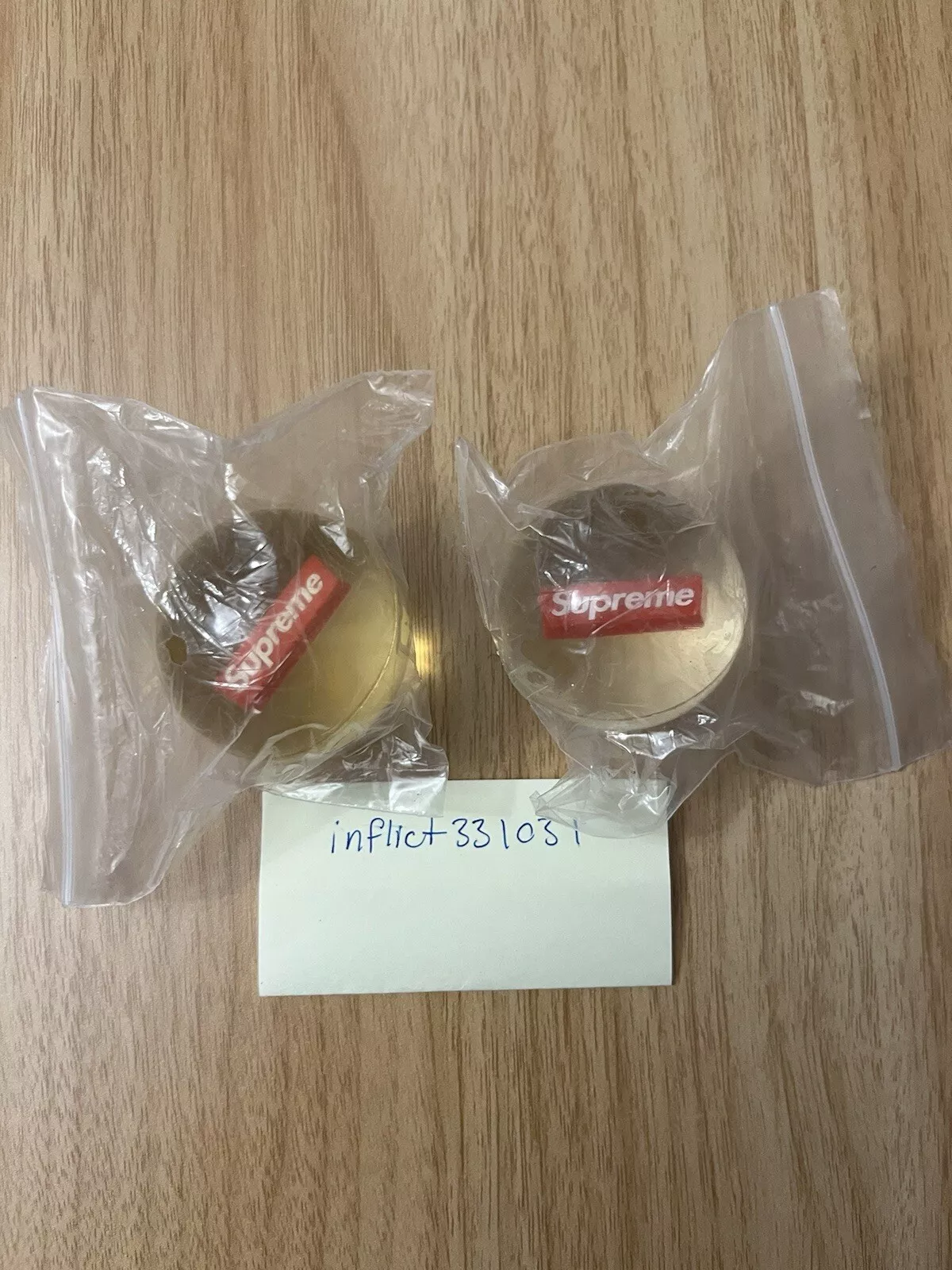 Supreme 3D Box Logo Clear Bouncy Ball (Lot de 2) FW18 Accessoires 100% Authentique