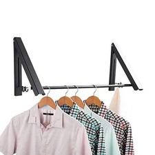 Laundry Drying Rack Wall Mounted Retractable Clothes Hanger Aluminium Home Stora