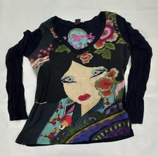 Desigual Womens Black Multicolor Geisha Flora...