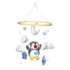 Baby Crib Mobile - Penguin Mobile for Crib, Handmade Furry Nursery for Boys