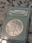 1993 Silver Eagle in an old holder w/cracked case