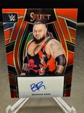 2024 Panini Select WWE #SL-BRD Bronson Reed Signature Red Prizms 99/99 BOOKEND