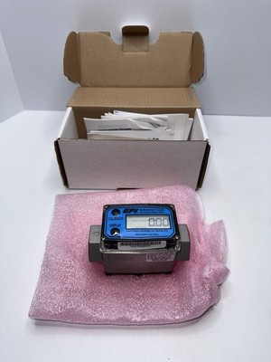 GPI G2S10N09GMA Stainless 1  NPT Turbine Flow Meter 5-50 GPM LCD