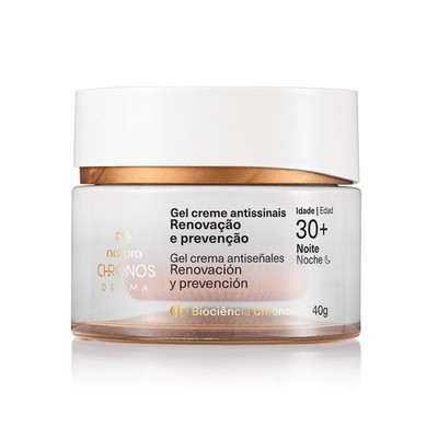 Natura - Chronos - Gel Creme Antissinais Renovacao e Prevencao 30+ Noite 40Gr
