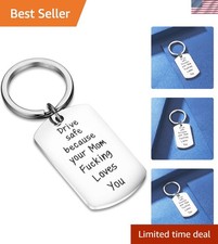 Mom's Love Hand Stamped Keychain: Perfect Gift for Sweet 16 Driving