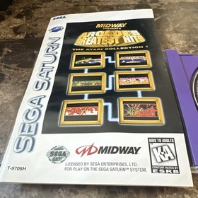 Sega Saturn Arcade's Greatest Hits Atari Collection 1 Midway 1997 Manual Incl