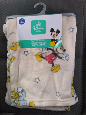 Disney Baby Blanket Mickey Mouse Donald Duck Goofy Infant NEW NIP 