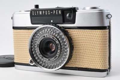 Neue Leder Beige Rote Flagge OK [Exc+5] Olympus Pen EE-3 Halb Kamera Aus JAPAN