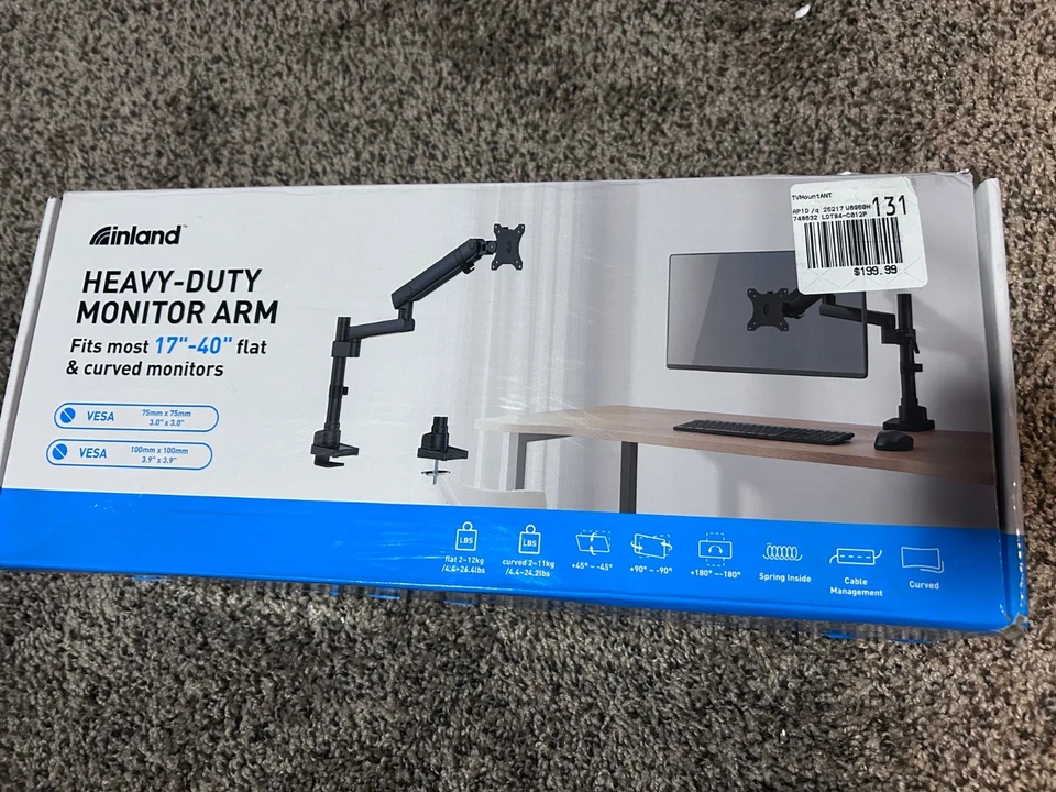 内陆单屏超薄重型机械弹簧监视臂 — 第 2/4 张图片