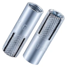 Drop-in Anchors 20 PCS 5/16"-18 Zinc Plated Steel for Solid Concrete