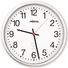 Peweta Funkuhr arabische Zahlen 1,5V 250mm weiss