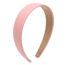 Pink Headband Leather Headband for Women Plastic Hard Head Band Solid Colors ...