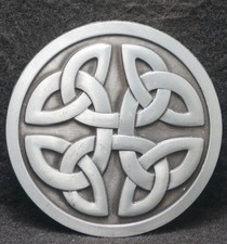 XB23128 NOS VINTAGE 1970s ABSTRACT ARTWORK UNISEX FASHION BELT BUCKLE