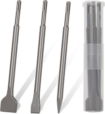 SDS-Plus Chisel Set for Rotary Hammer Drills, 3PC Masonry 3PCS 