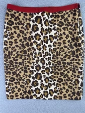 Moschino Cheap And Chic Leopard Print Skirt Size US 10